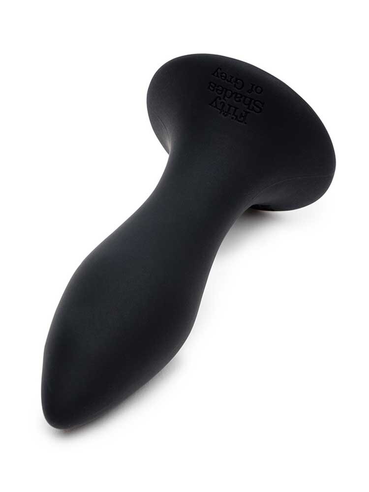 8.5cm Vibrating Butt Plug Silicone Black Fifty Shades of Grey