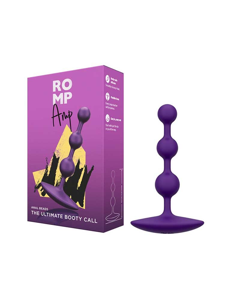 13.5cm Amp Anal Beads Purple Romp