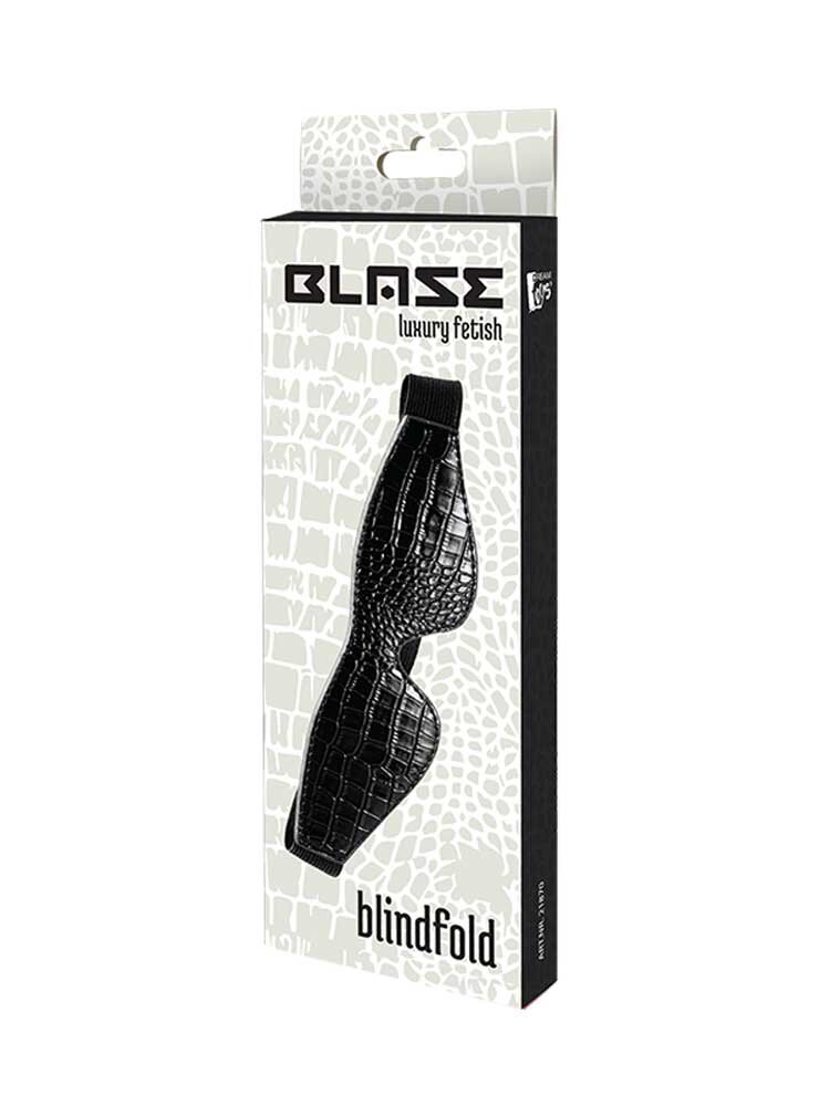 Blaze Croco Luxury Fetish Black Blindfold by Dream Toys