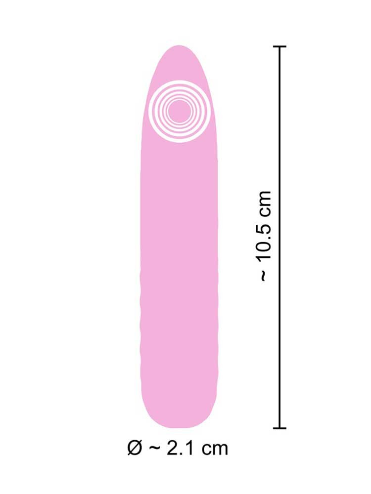 10.8cm Cuties Silky Touch Mini Classic Vibrator Rose You2Toys