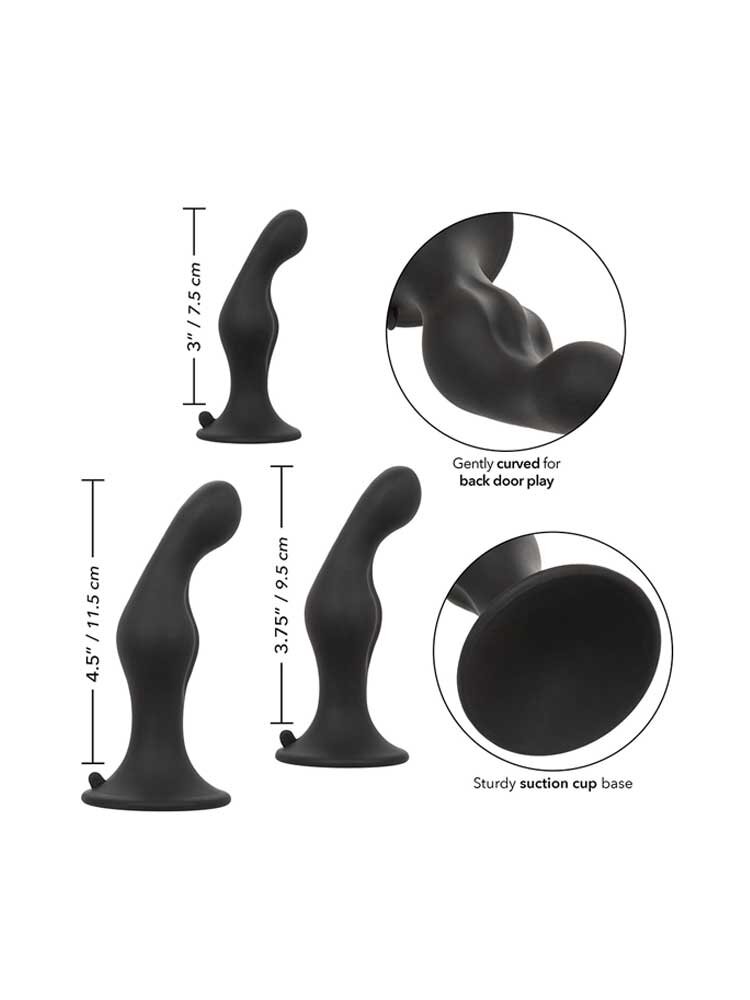 Silicone Anal Ripple 3 Piece Kit by Calexotics
