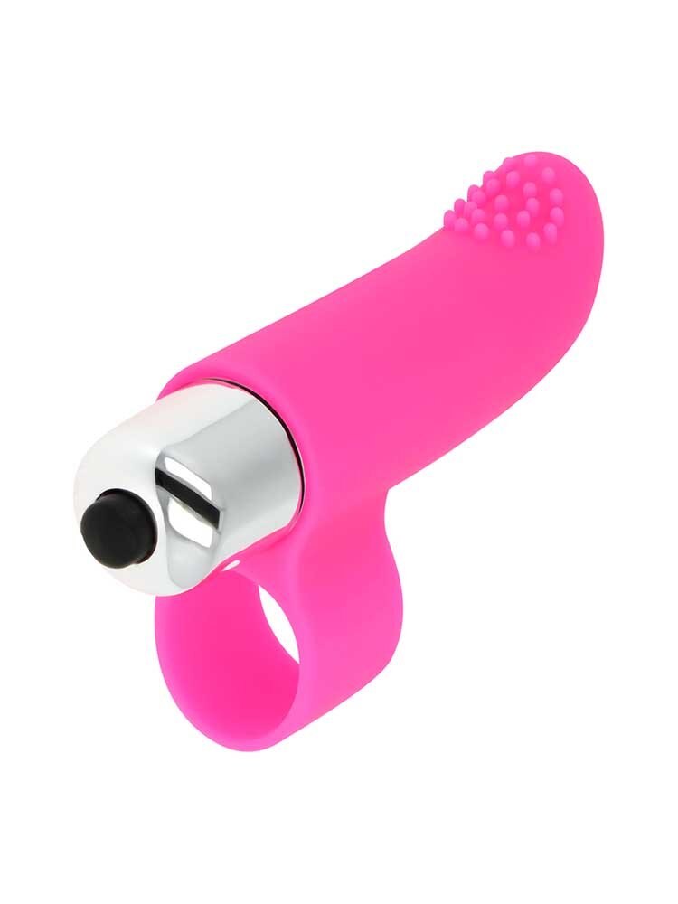 OhMama! Textured Tip Stimulating Finger Vibe Pink by DreamLove