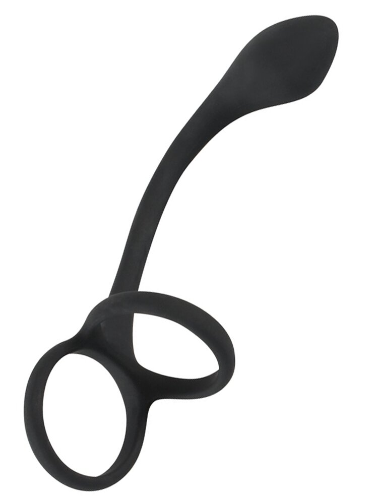 Cock & Ball Ring with Silicone Butt Plug Orion