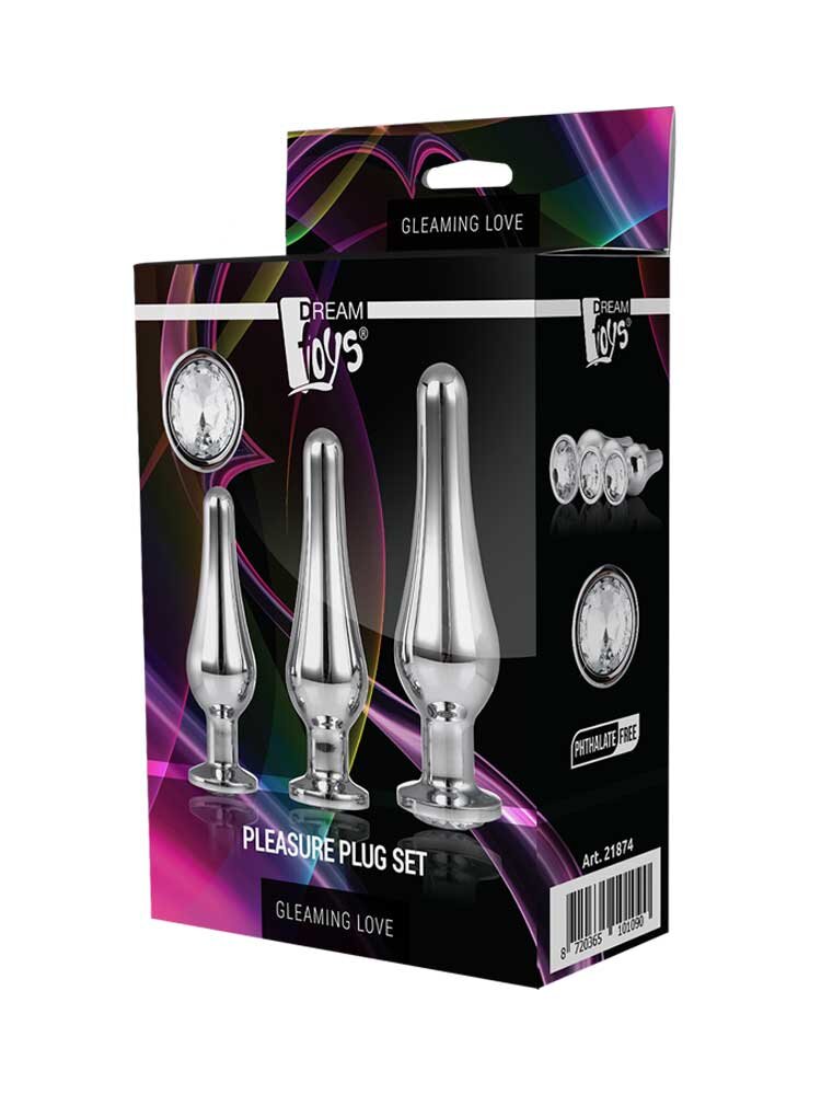 Gleaming Love Trainer Kit Silver Long Plugs by Dream Toys