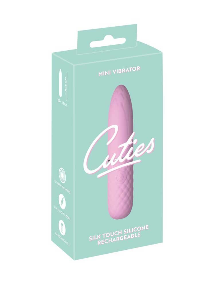 10.8cm Cuties Silky Touch Mini Classic Vibrator Rose You2Toys