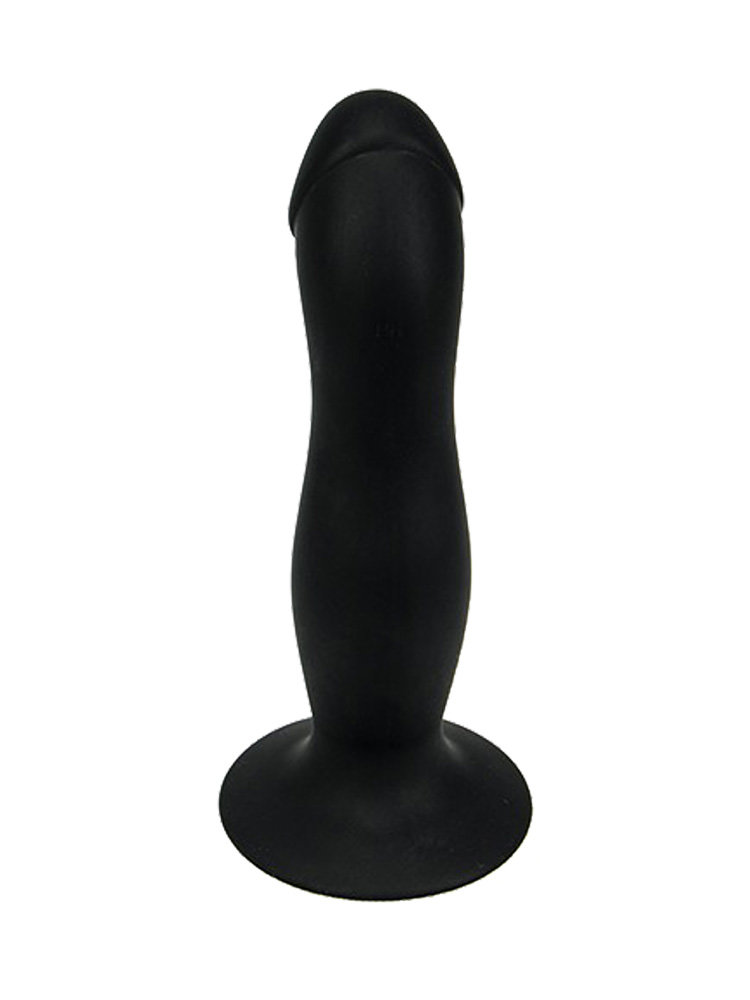 Silicone Dildo 15.50cm with Suction Cup Black by Loving Joy