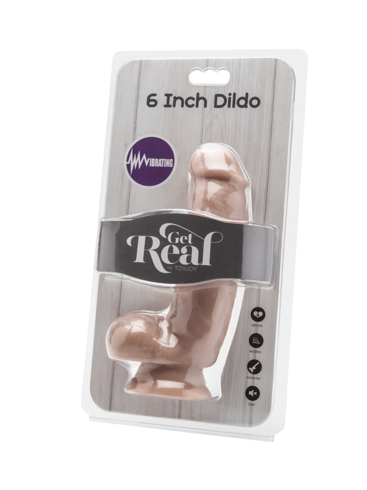 Get Real 15cm Vibrator with balls Natural by ToyJoy