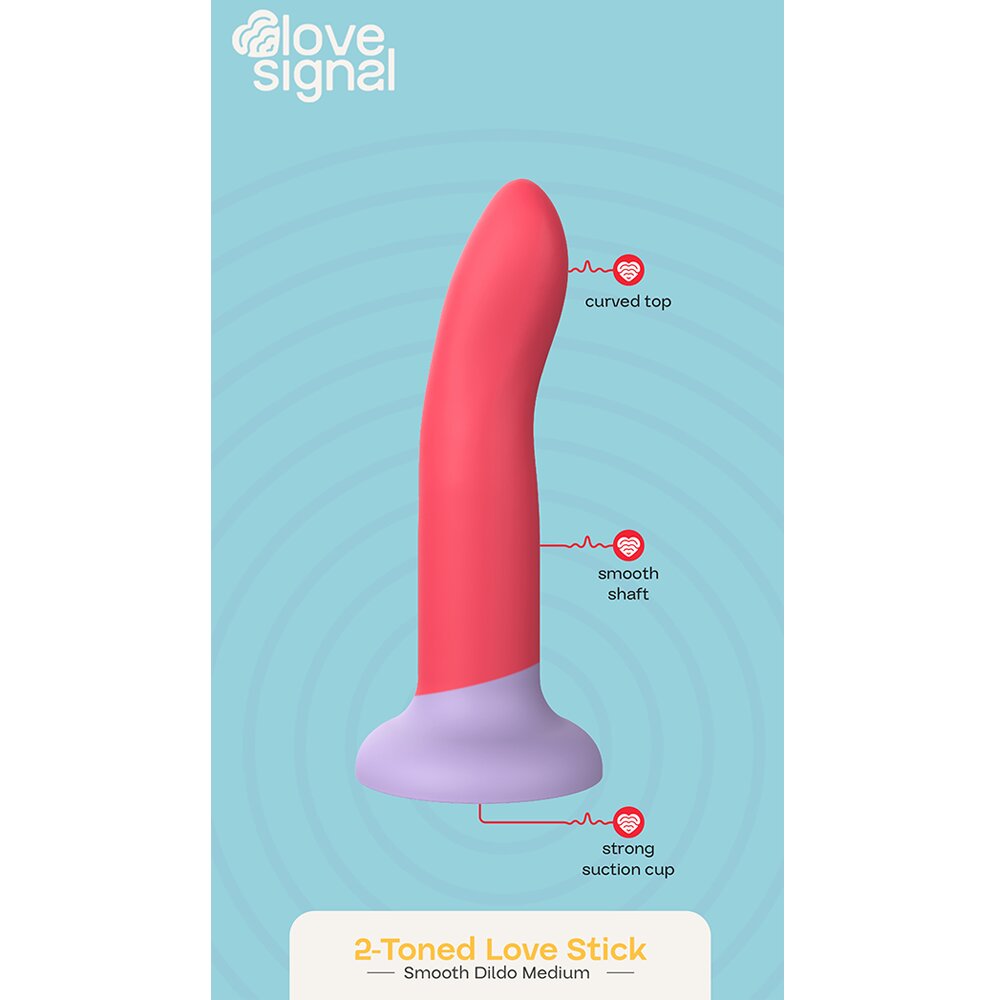 17.0cm Two -Toned Love Stick Medium Dildo Love Signal Dream Toys