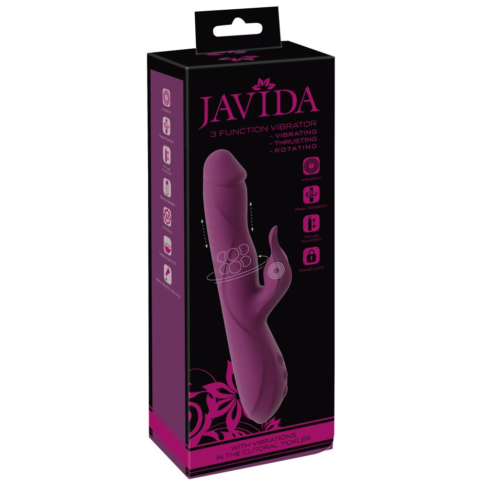 26.0cm Javida 3 Function Rabbit (Vibrating+Thrusting+Rotating) Orion