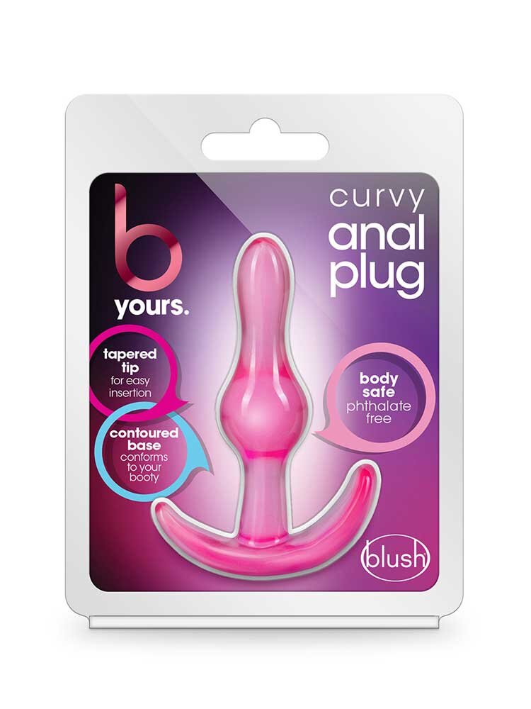 2.5cm Ø Curvy Anal Plug B-Yours Pink 8.9cm Blush Novelties