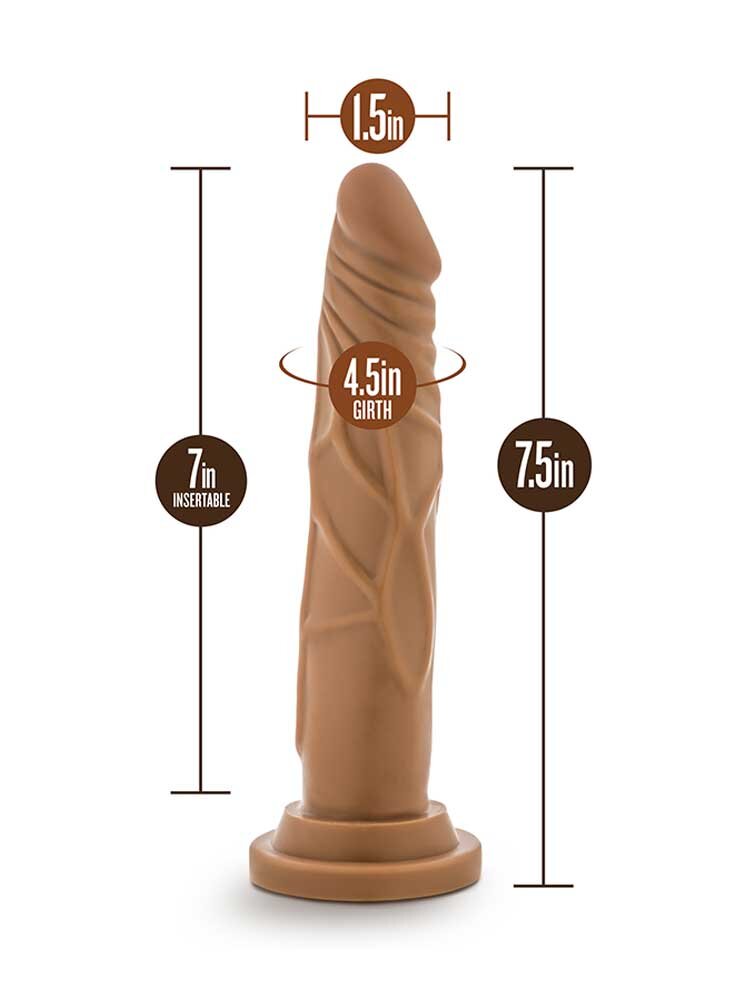 19.0cm Dr Skin Realistic Dildo Mocha Blush Novelties