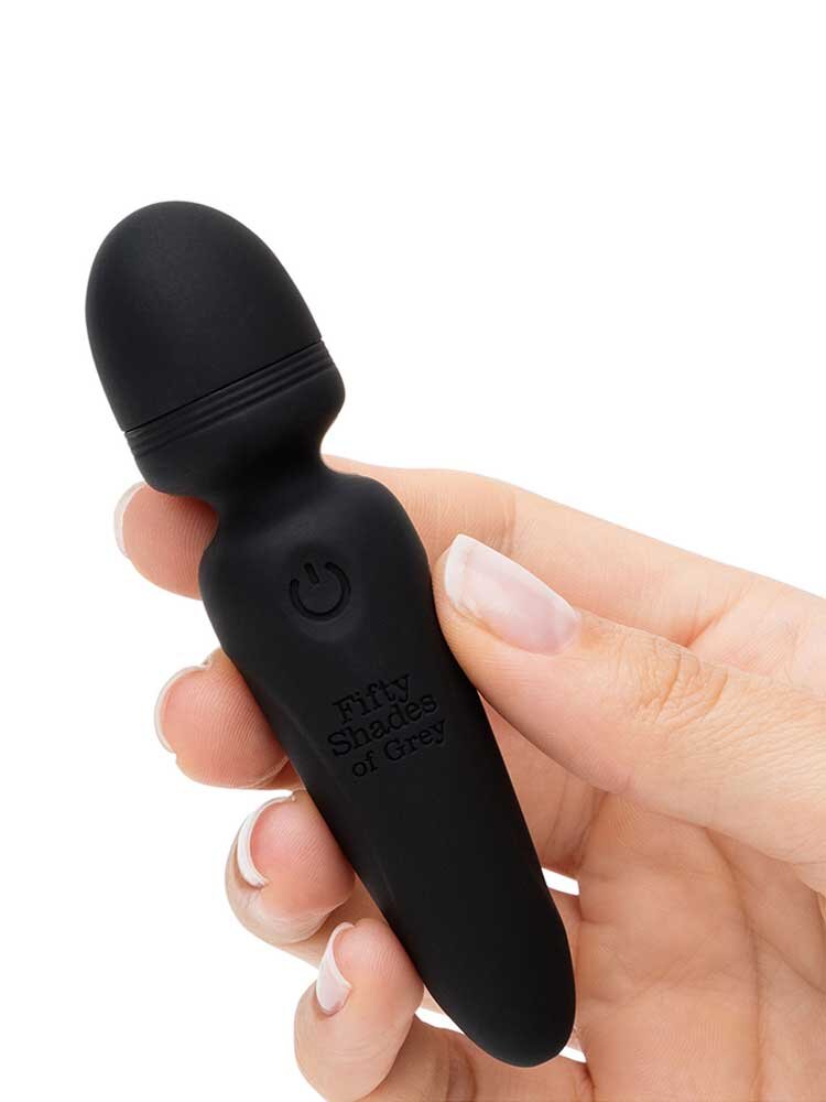 10.2cm Mini Wand Vibrator Black Fifty Shades of Grey