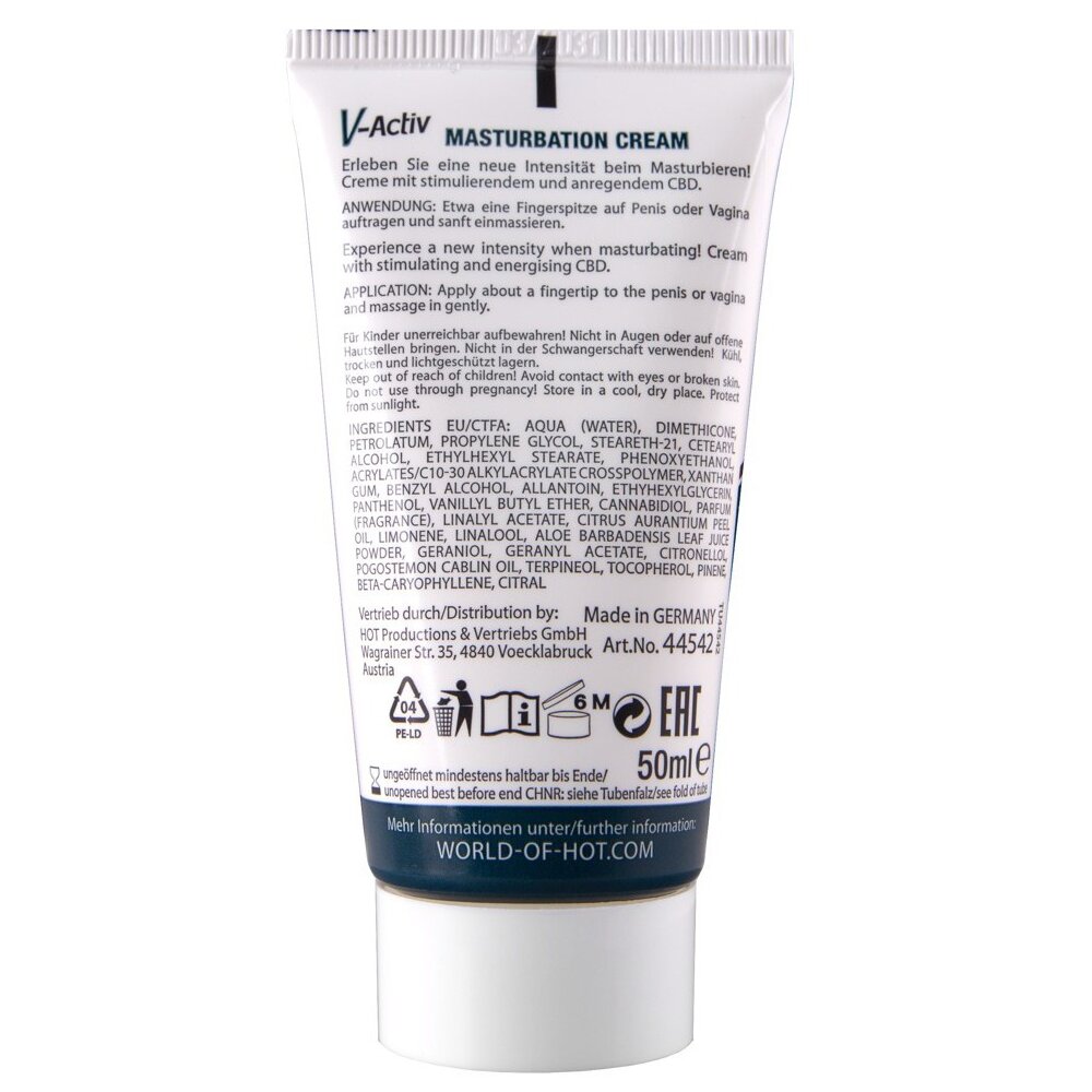 V-Activ Unisex Masturbation Cream 50ml by Hot Austria