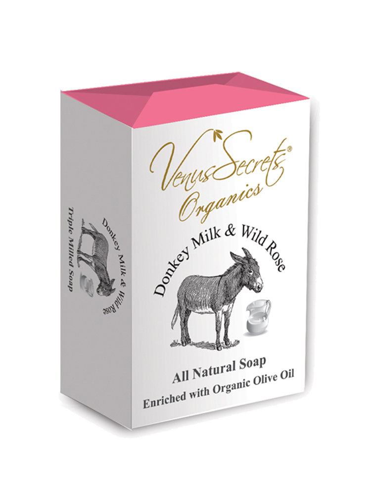 Σαπούνι με γάλα γαϊδάρας και άγριο τριαντάφυλλο από Venus Secrets Organics