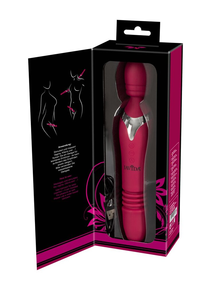 27.0cm Javida Thrusting & Warming Silicone Wand Vibrator Orion