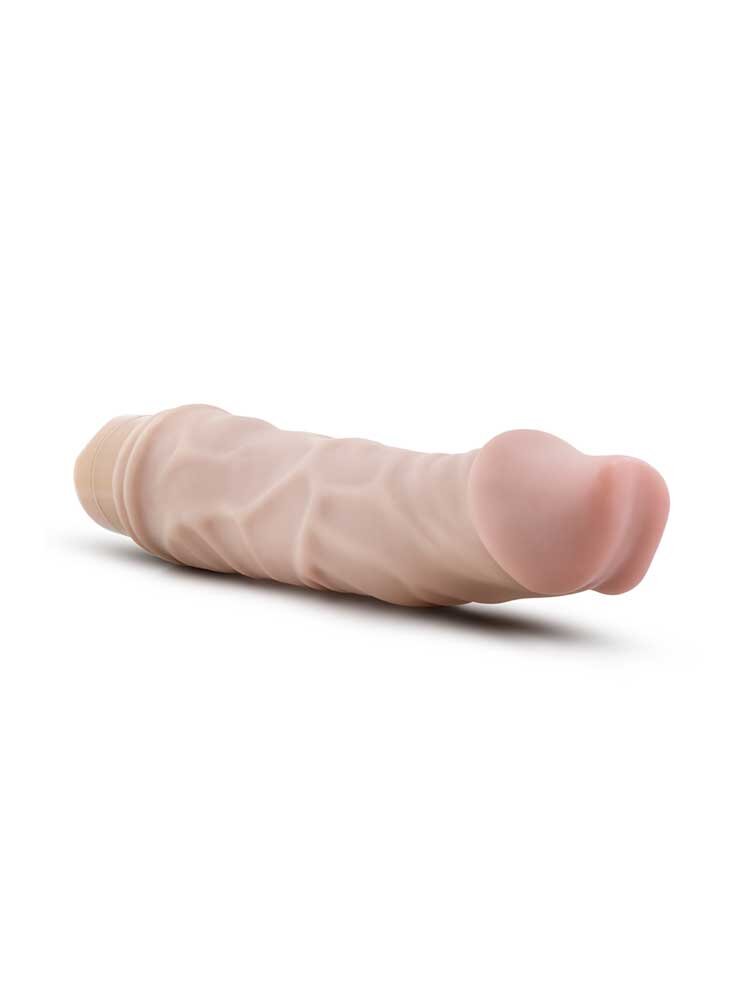 21.5cm Dr Skin Realistic Vibrator Vanilla Blush Novelties