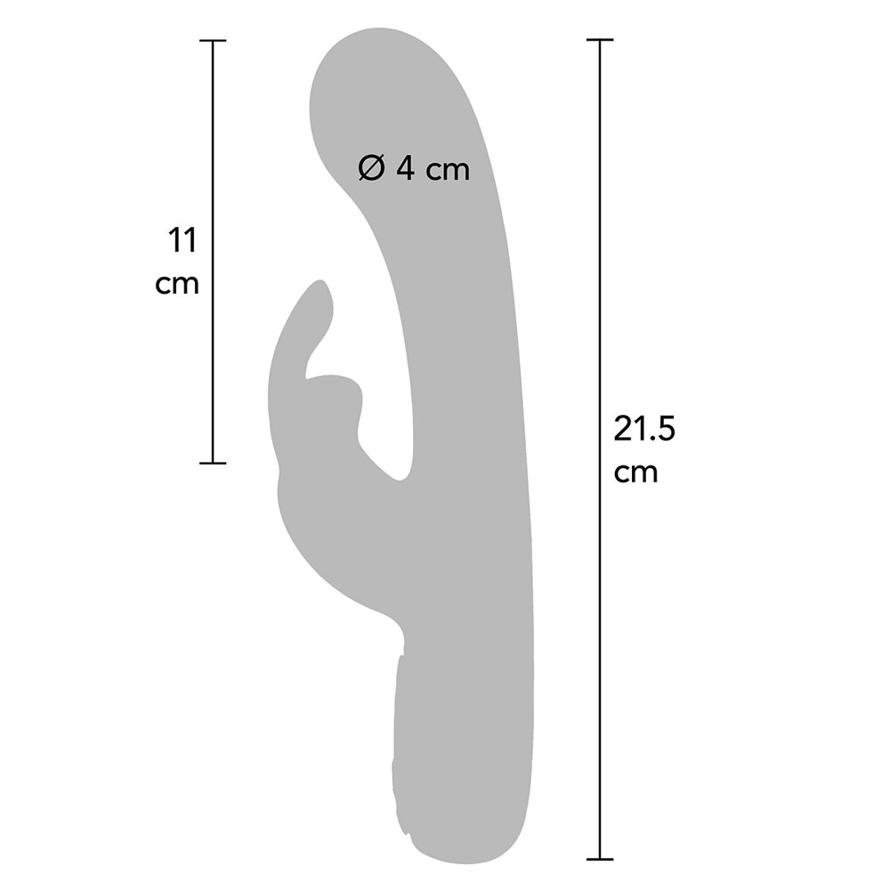 21.5cm Exciting Love Rabbit Vibrator Pink by ToyJoy
