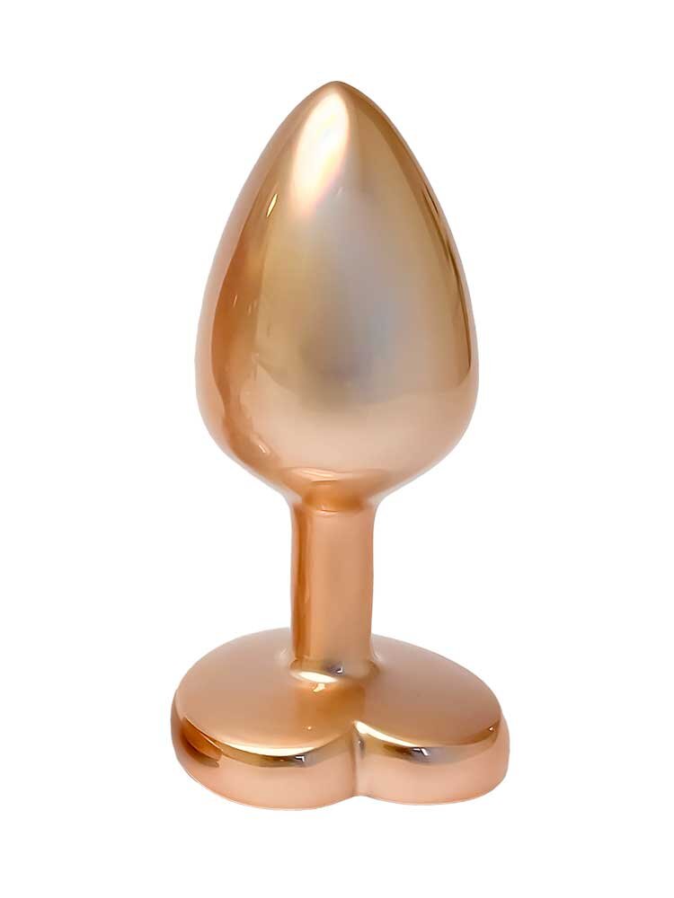 2.7cm Ø Small Heart Gleaming Love Plug Gold 7.1cm Dream Toys