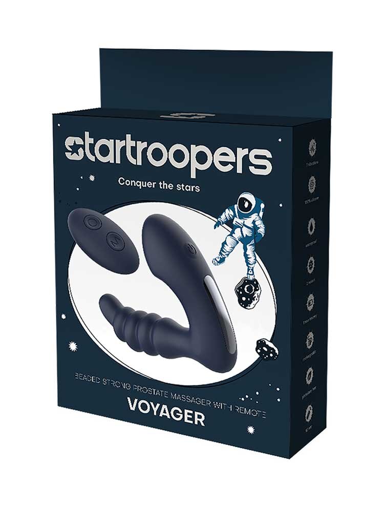 3.2cm Ø Voyager Prostate Vibrating Massager Startroopers Black Dream Toys