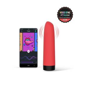 9.5cm Awaken App Controlled Mini Vibrator Red Magic Motion