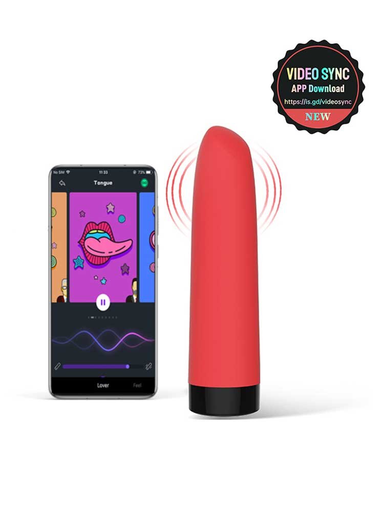 9.5cm Awaken App Controlled Mini Vibrator Red Magic Motion