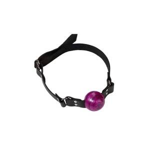 Gag Ball Purple with Leather Strap by Spartacus