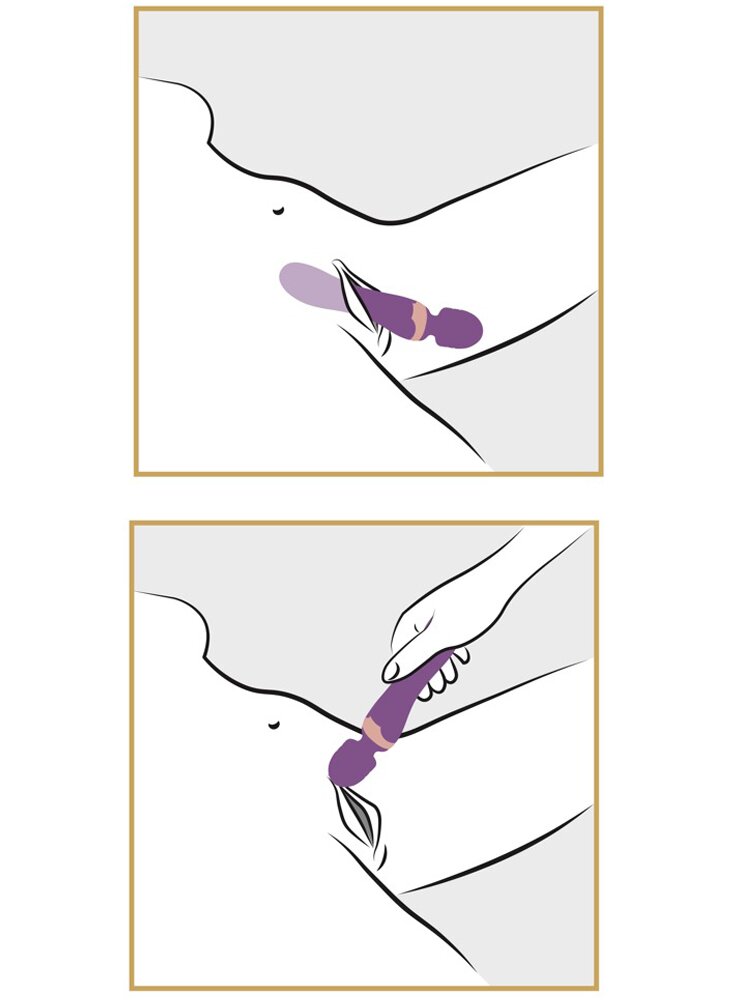 21.8cm Javida Double Vibro Wand Massager Orion