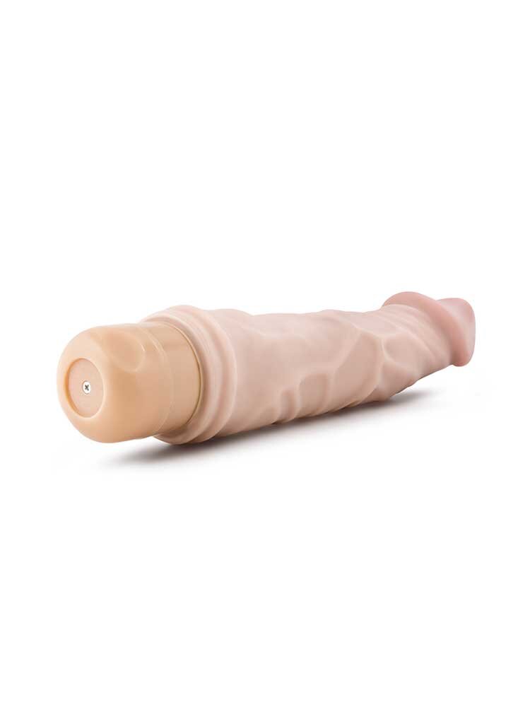 21.5cm Dr Skin Realistic Vibrator Vanilla Blush Novelties