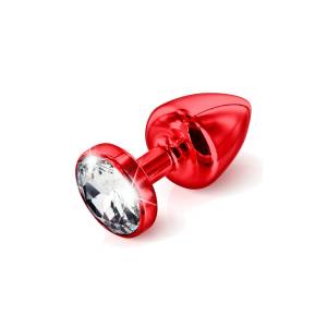 Anni Plug Red/Clear 5.50cm Swarovski Crystal by Diogol