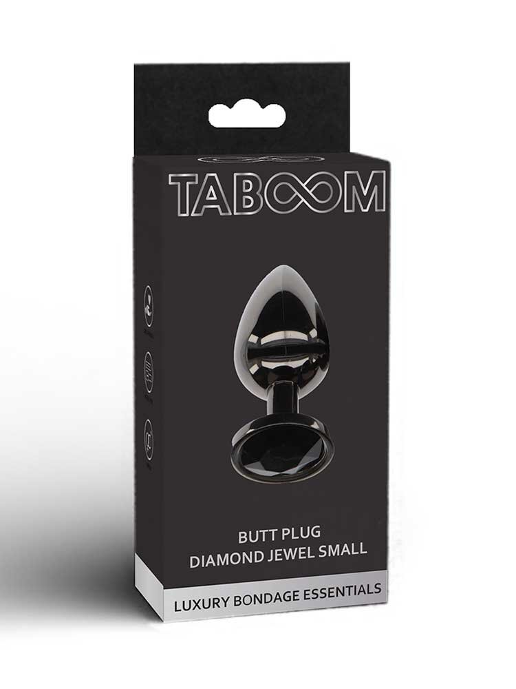 Diamond Jewel Butt Plug Small Black by Taboom