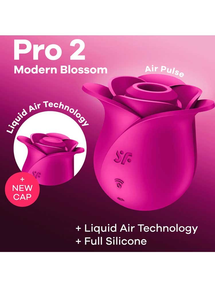 Pro 2 Modern Blossom Air Pulse Clitoral Vibrator Red Satisfyer