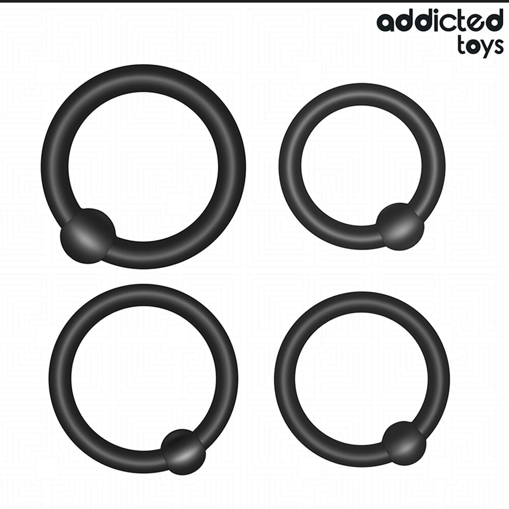 Pressure Cock Ring Set (4 Pieces) Addicted Toys DreamLove