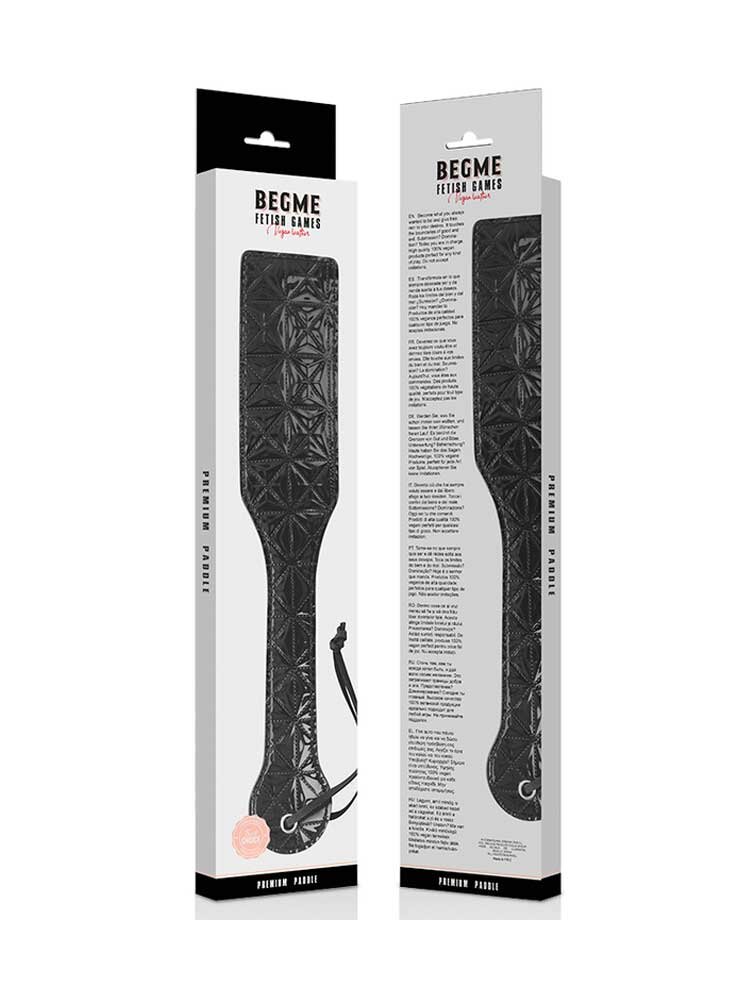 BegMe Black Edition Vegan Leather Paddle Black DreamLove