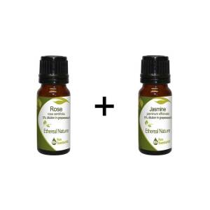 Precious Dilution Set (Ρόδο 5% 10ml + Γιασεμί 5% 10ml σε Σταφυλέλαιο) Nature & Body