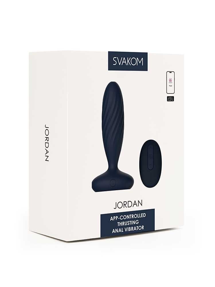 12.0cm Jordan Remote Controlled Butt Plug Navy Blue