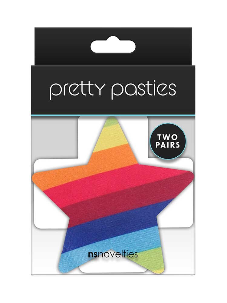 Pride Cross & Star Rainbow (2 Pairs) Pretty Pasties NS Novelties