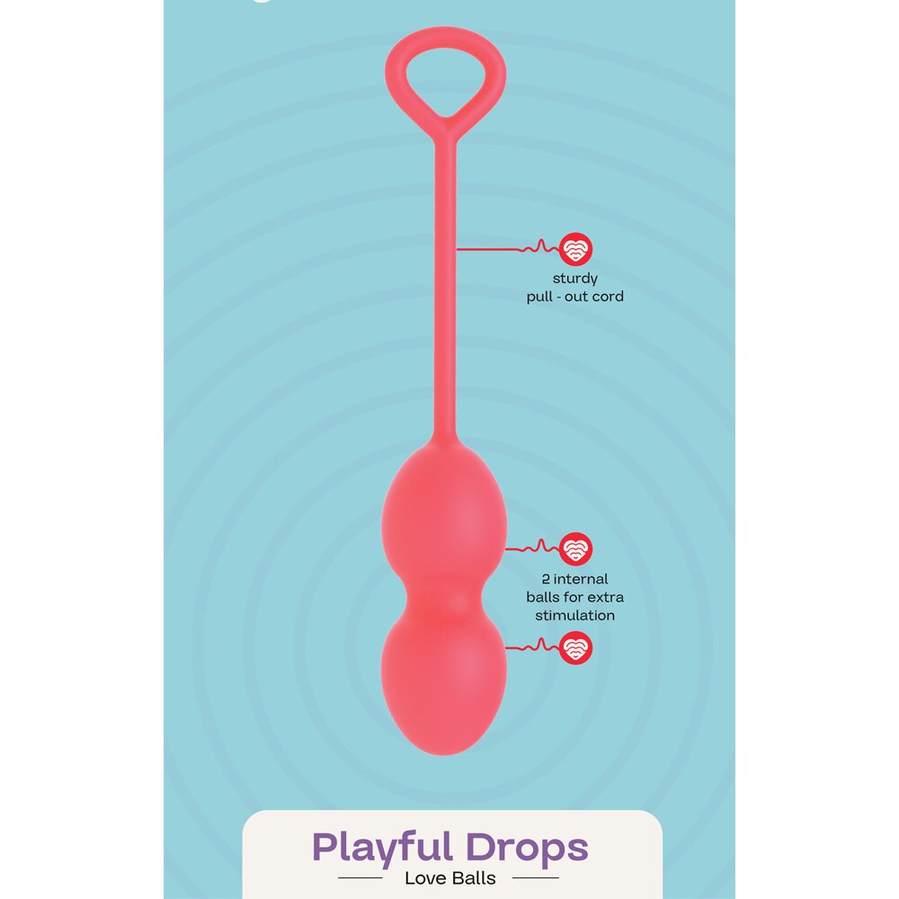 2.7cm Ø Playful Drops Love Balls Red Dream Toys