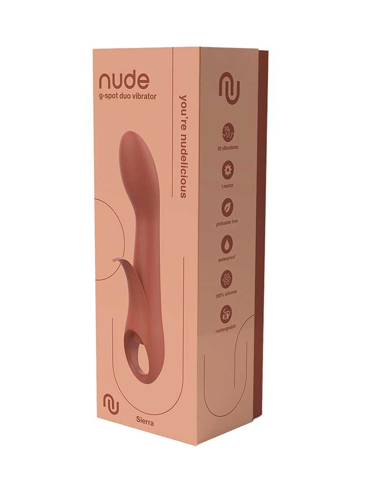 Nude Sierra G Spot Duo Vibrator Orange Dream Toys