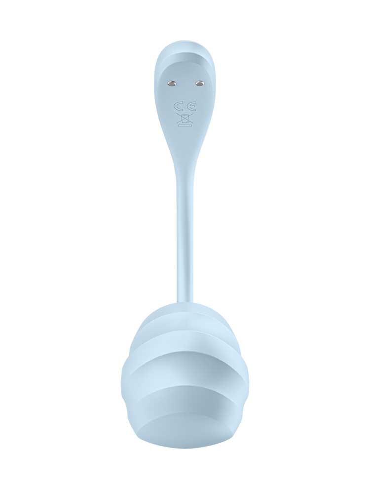 22.0cm Smooth Petal G-Spot Vibrator App Controlled Blue Satisfyer
