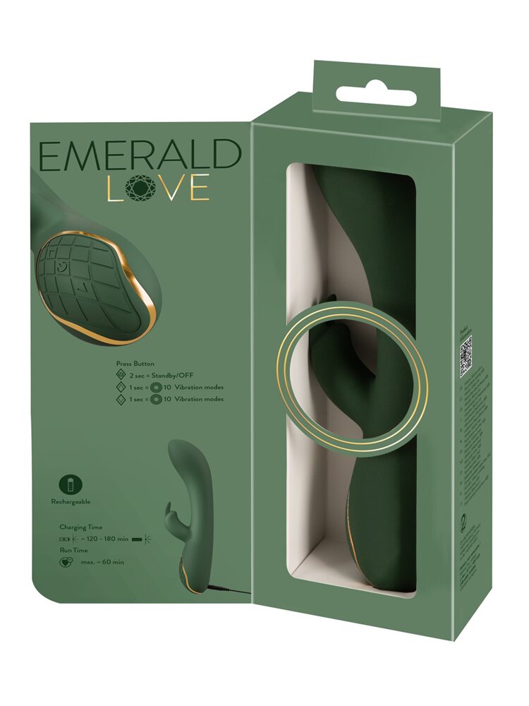 23.0cm Emerald Love Luxurious Slicone Rabbit Vibrator Orion