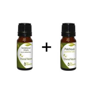 Base Notes Νότες βάσης αιθερίων (Σανταλόξυλο 10ml + Πατσουλί 10ml) Nature & Body