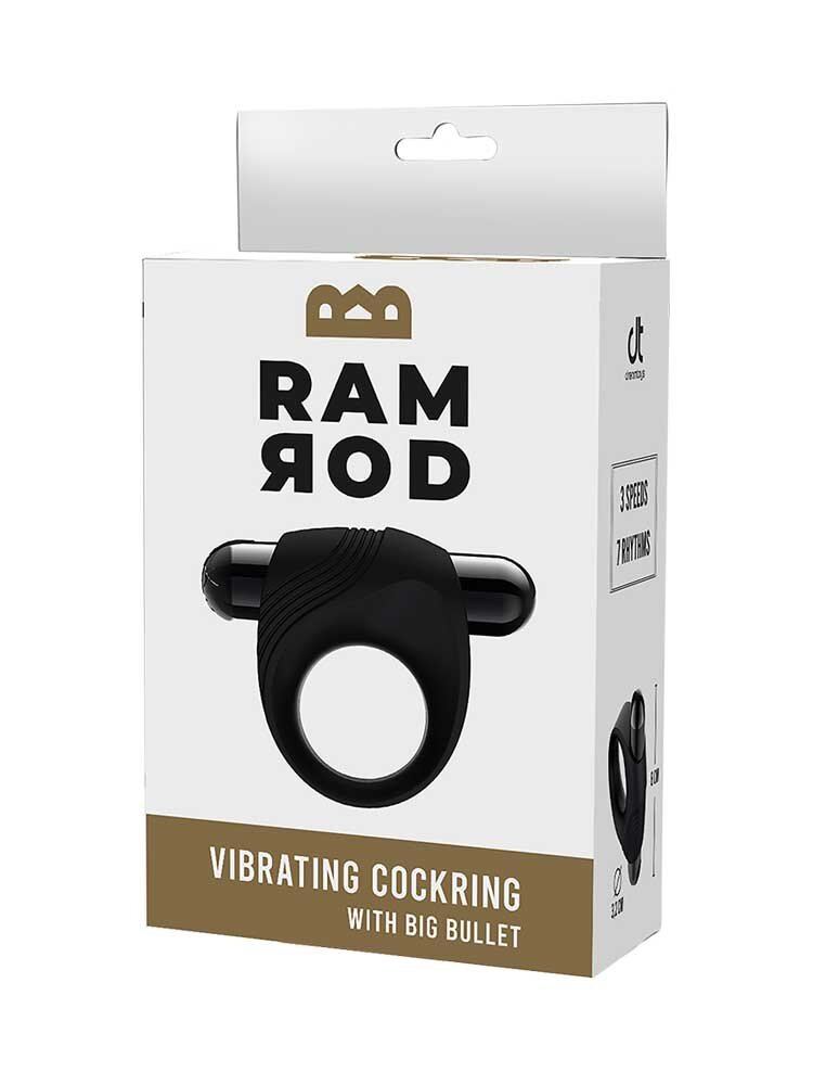 Ramrod Vibrating Cock Ring with Black Bullet by Dream Toys
