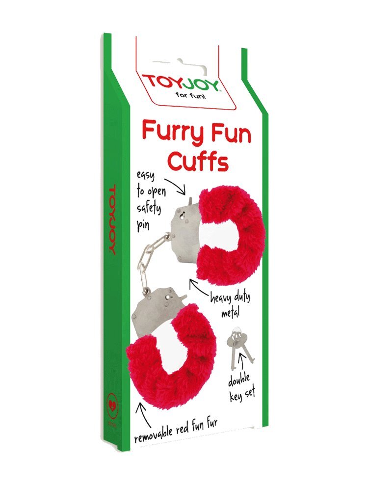 Furry Fun Cuffs Red by ToyJoy