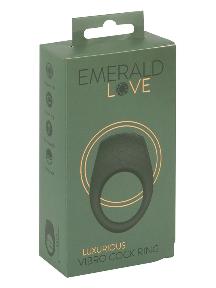 Luxurious Vibrating Silicone Cock Ring Emerald Love Orion