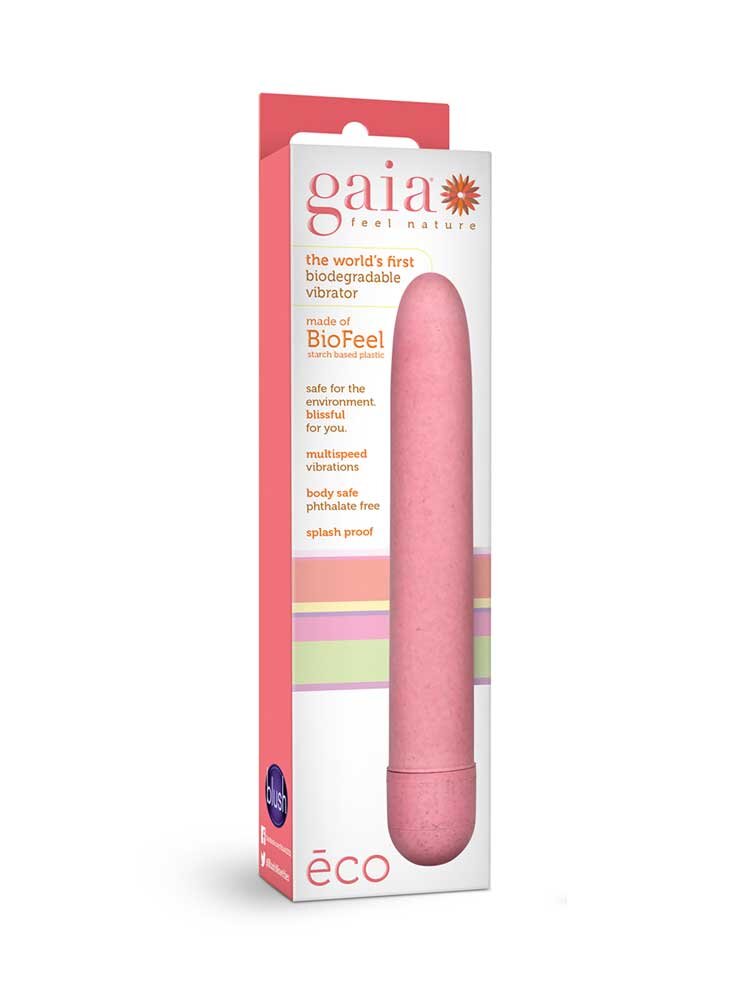 17.7cm Gaia Eco Classic Vibrator Pink Blush Novelties