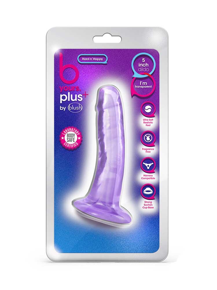 13.9cm B-Yours Hard & Happy Small Dildo Purple Blush Novelties