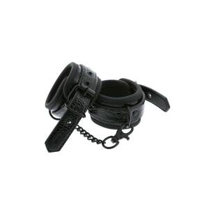Blaze Luxury Fetish Handcuffs Black Croco by Dream Toys