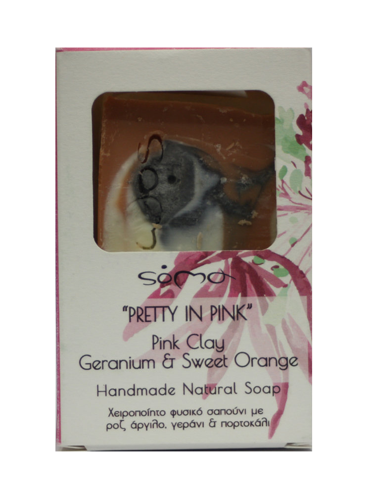 “Pretty Pink” Soap με ροζ άργιλο, γεράνι και πορτοκάλι by Soma