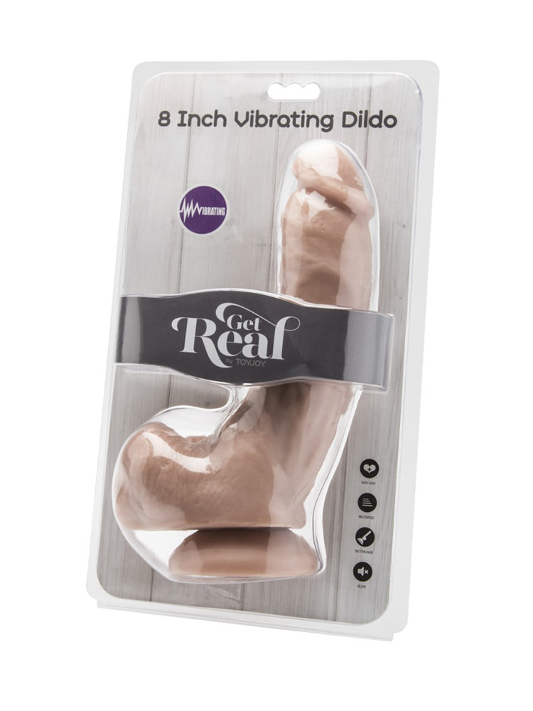 Get Real 20cm Vibrator with Balls Natural by ToyJoy