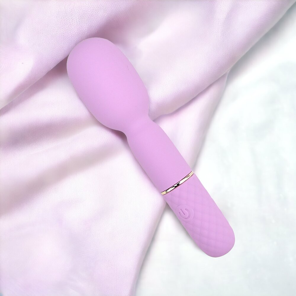 14.0cm Pink 10 Speed Wand Vibrator Nauti Petites